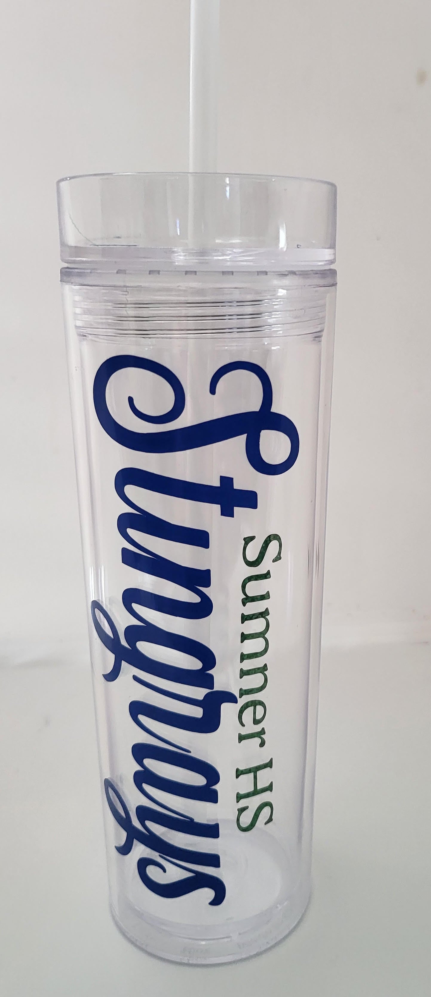 SHS Stingrays – 16 oz Skinny Clear Tumbler