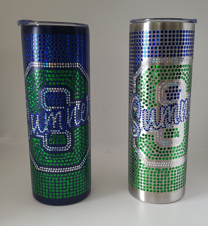 Full Sparkle – 20 oz Slim Tumbler with Straw