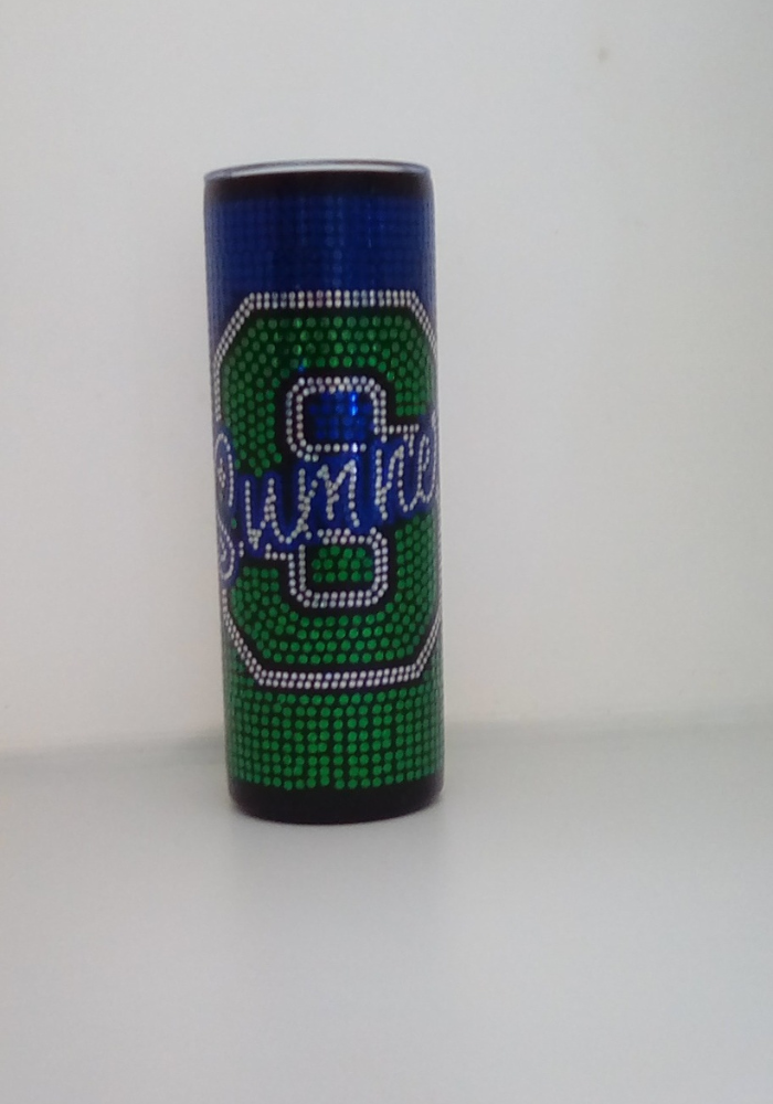 Blue/Green – 20 oz Slim Tumbler with Straw